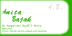 anita bajak business card